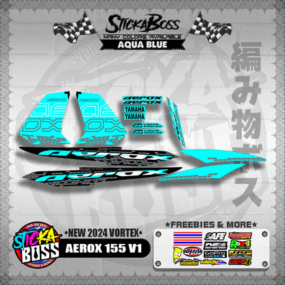 AEROX 155 V1 DECALS ( NEW 2024 VORTEX )【WITH FREEBIES】