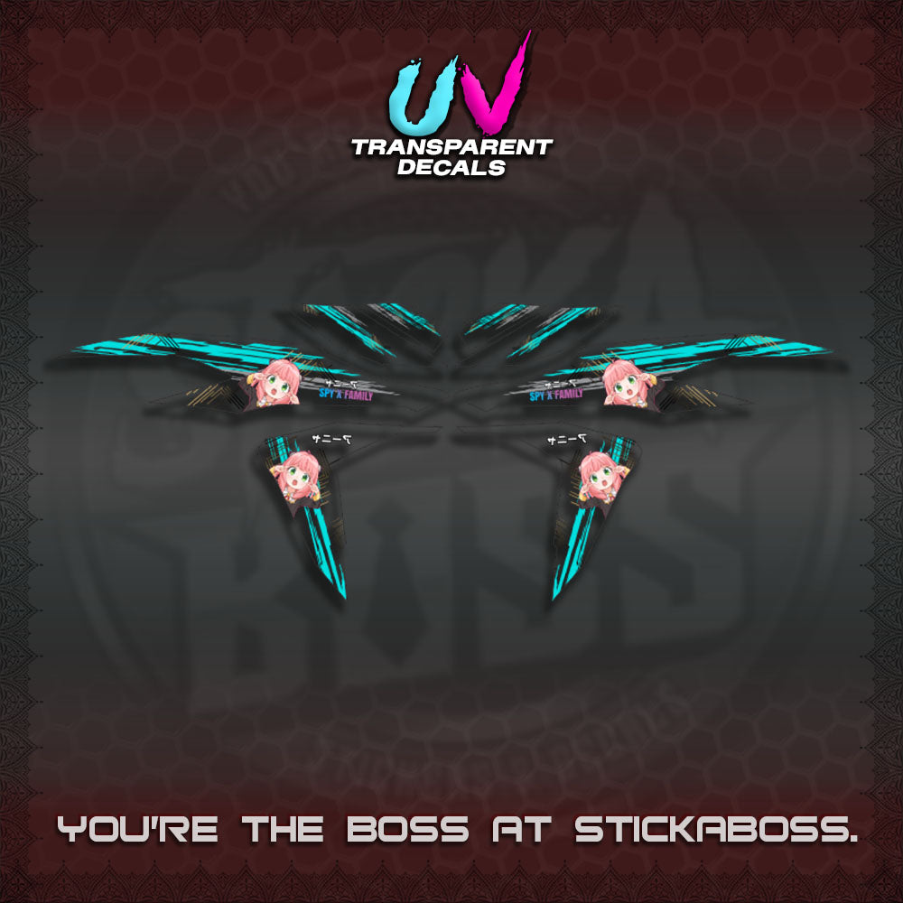 CLICK V2  UV TRANSPARENT DECALS (ANYA JAPAN NEW)STICKER DECALS By STICKABOSS