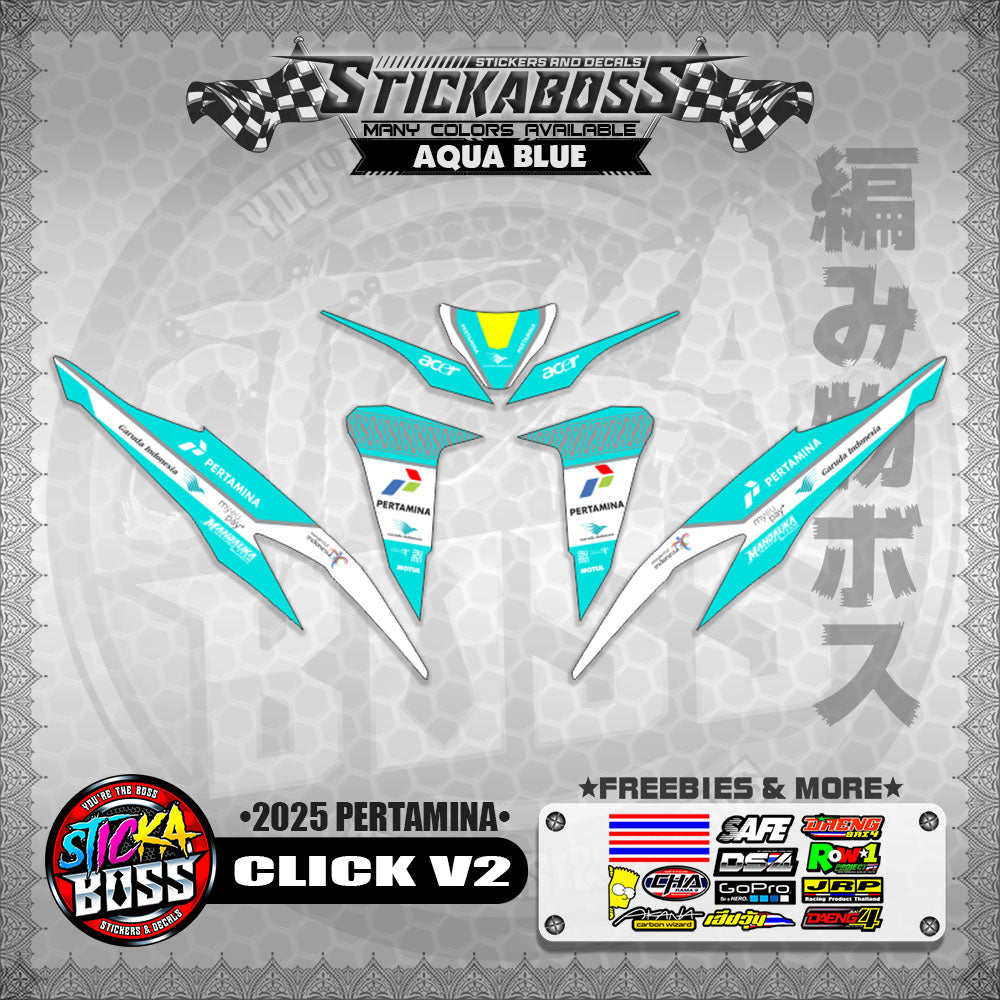 CLICK V2 STICKER DECALS ( 2025 PERTAMINA )【WITH FREEBIES】