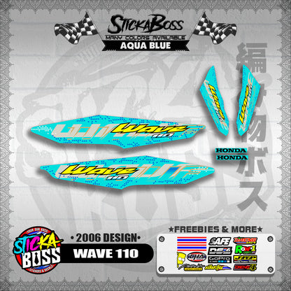 WAVE 110 DECALS ( 2006 DESIGN )【WITH FREEBIES】