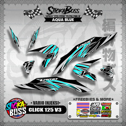 CLICK 125 V3 DECALS ( VARIO INJEKSI )【WITH FREEBIES】