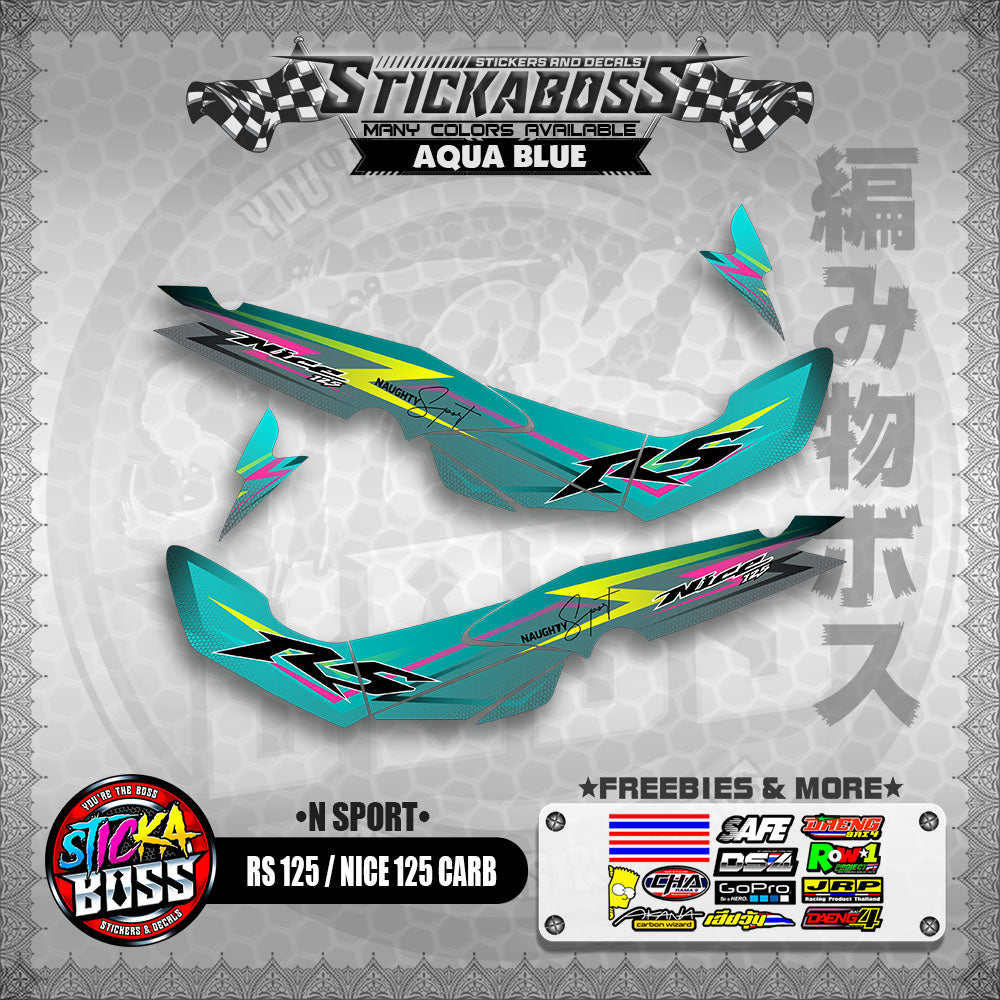RS 125 NICE / 125 CARB STICKER DECALS ( N SPORT )【WITH FREEBIES】