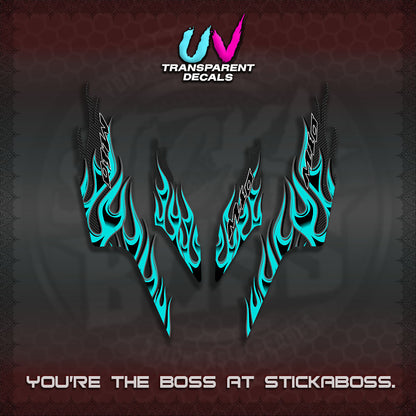 【PREMIUM UV PRINT】TRANSPARENT MIO SPORTY/ SMILEY  DECALS (MOTIF API NEW TERBARU VIRAL)By STICKABOSS