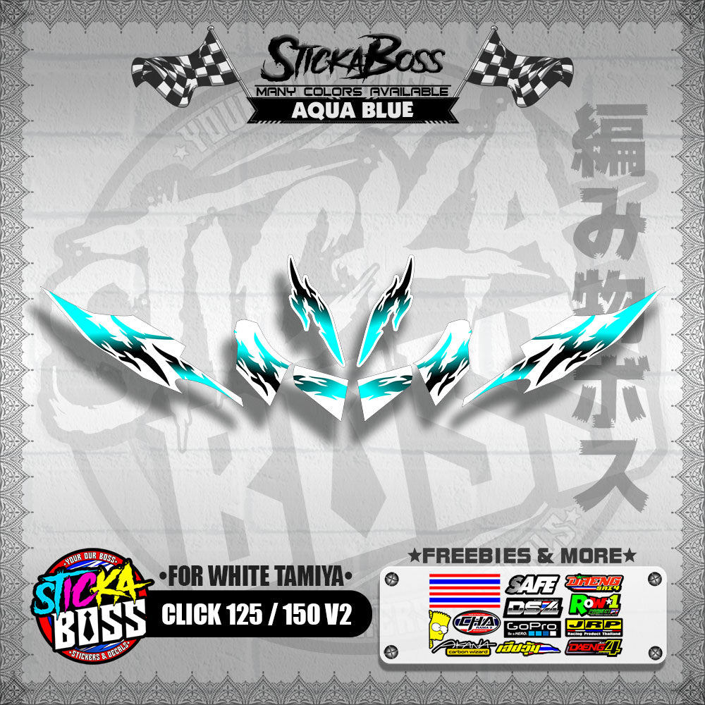 CLICK 125 / 150 V2 DECALS ( FOR WHITE TAMIYA )【WITH FREEBIES】