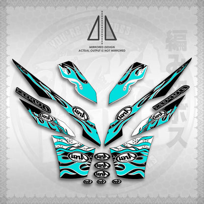 STICKER DECALS for AEROX V3 ALPHA TURBO INDO (AV3ARFISP) By STICKABOSS (SOFIE LAMINATED WATERPROOF)