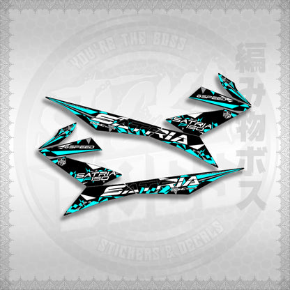 STICKER DECALS for RAIDER 150 FI (RFISATHMATH03) By STICKABOSS (SOFIE LAMINATED WATERPROOF)