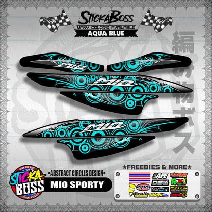 MIO SPORTY DECALS ( ABSTRACT CIRCLES DESIGN )【WITH FREEBIES】