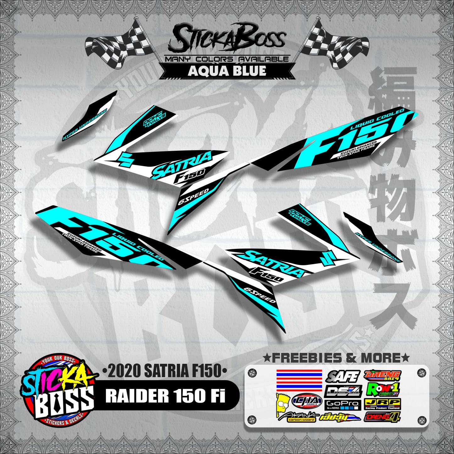 RAIDER 150 Fi DECALS ( 2020 SATRIA F150 )【WITH FREEBIES】