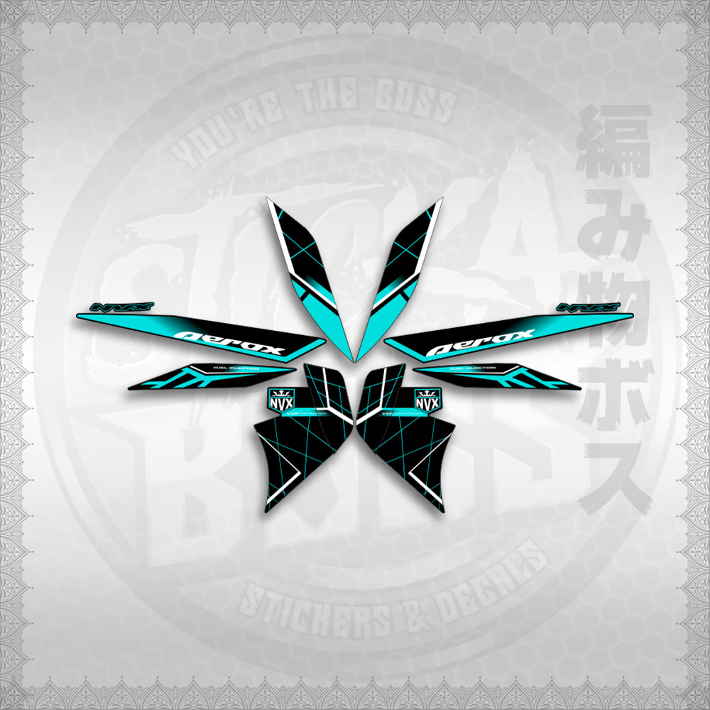 STICKER DECALS for AEROX V2 MALAYSIAN (AV2MAMABO) By STICKABOSS (SOFIE LAMINATED WATERPROOF)