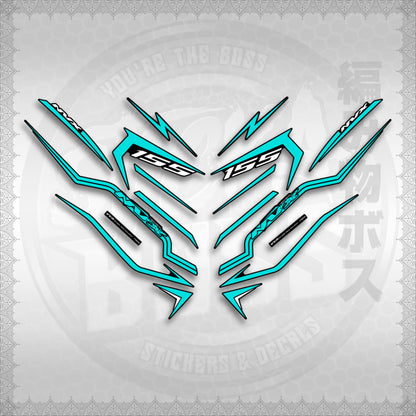 STICKER DECALS for AEROX V3 ALPHA TURBO INDO (AV3STTIRA) By STICKABOSS (SOFIE LAMINATED WATERPROOF)