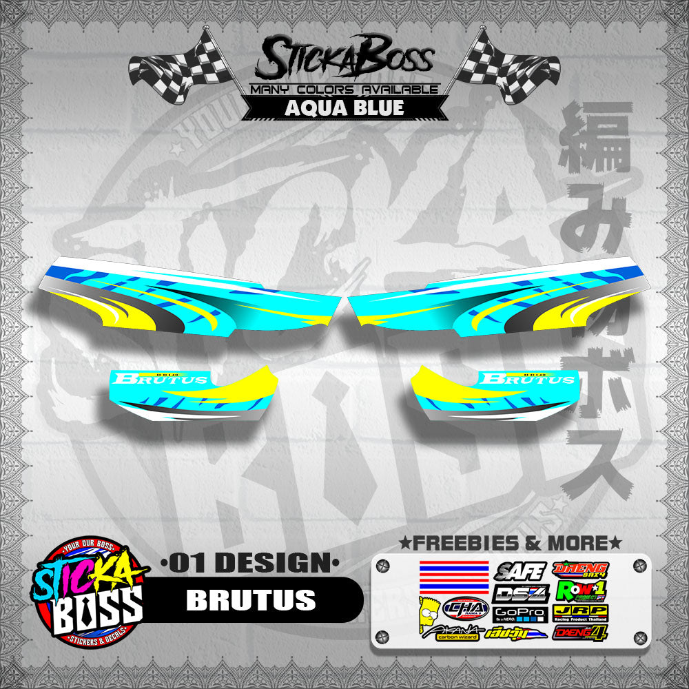 KAWASAKI BRUTUS STOCK DECALS ( 01 DESIGN )【WITH FREEBIES】