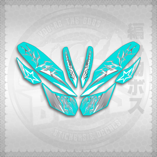 STICKER DECALS for CLICK 125 V3 (CV3VALEKYSH) By STICKABOSS (SOFIE LAMINATED WATERPROOF)