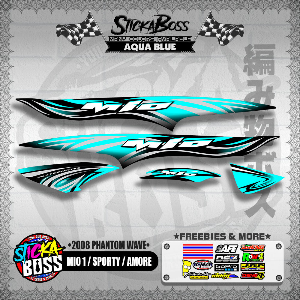 MIO 1 / SPORTY / AMORE DECALS ( 2008 PHANTOM WAVE )【WITH FREEBIES】