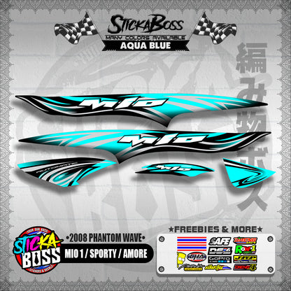 MIO 1 / SPORTY / AMORE DECALS ( 2008 PHANTOM WAVE )【WITH FREEBIES】