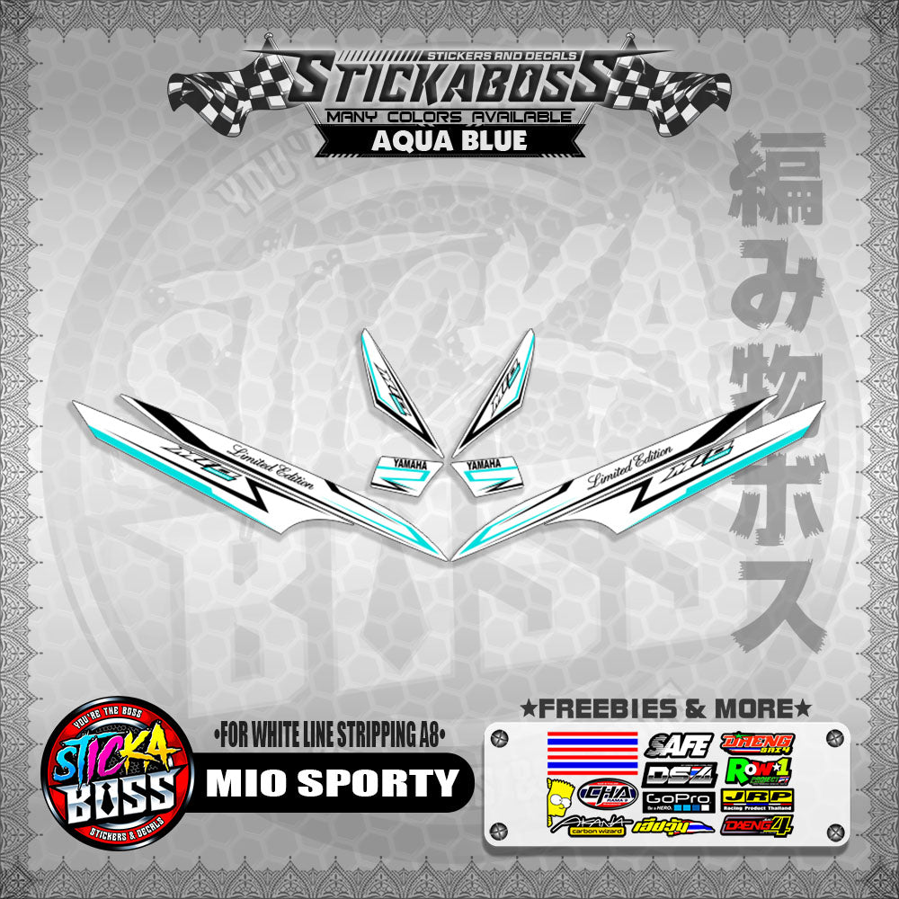 MIO SPORTY INDO DECALS ( FOR WHITE LINE STRIPPING A8 )【WITH FREEBIES】