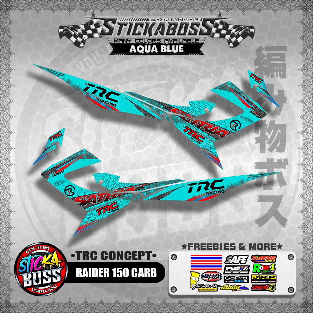 RAIDER 150 CARB STICKER DECALS ( TRC CONCEPT SATRIA )【WITH FREEBIES】