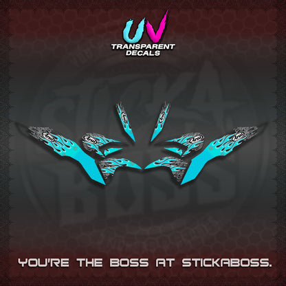 【PREMIUM UV PRINT】TRANSPARENT CLICK 125 V3  DECALS(ARAI API NEW TERBARU DESIGN)By STICKABOSS