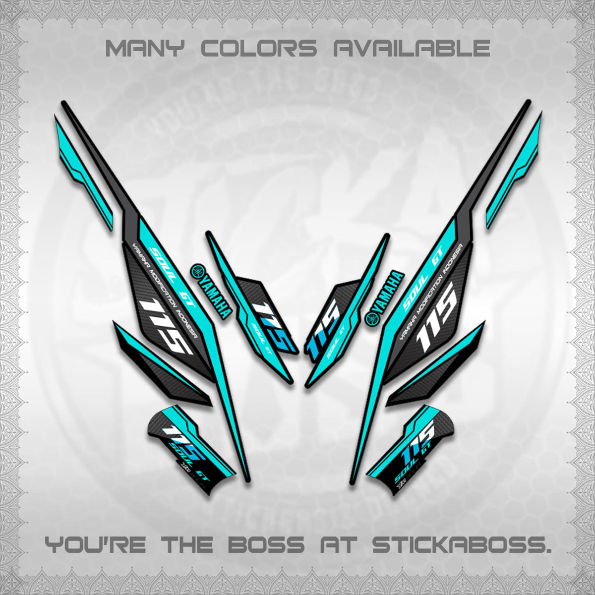 MIO SOUL I 115 GT INDO DECALS (0002 DESIGN)STICKER DECALS By STICKABOSS