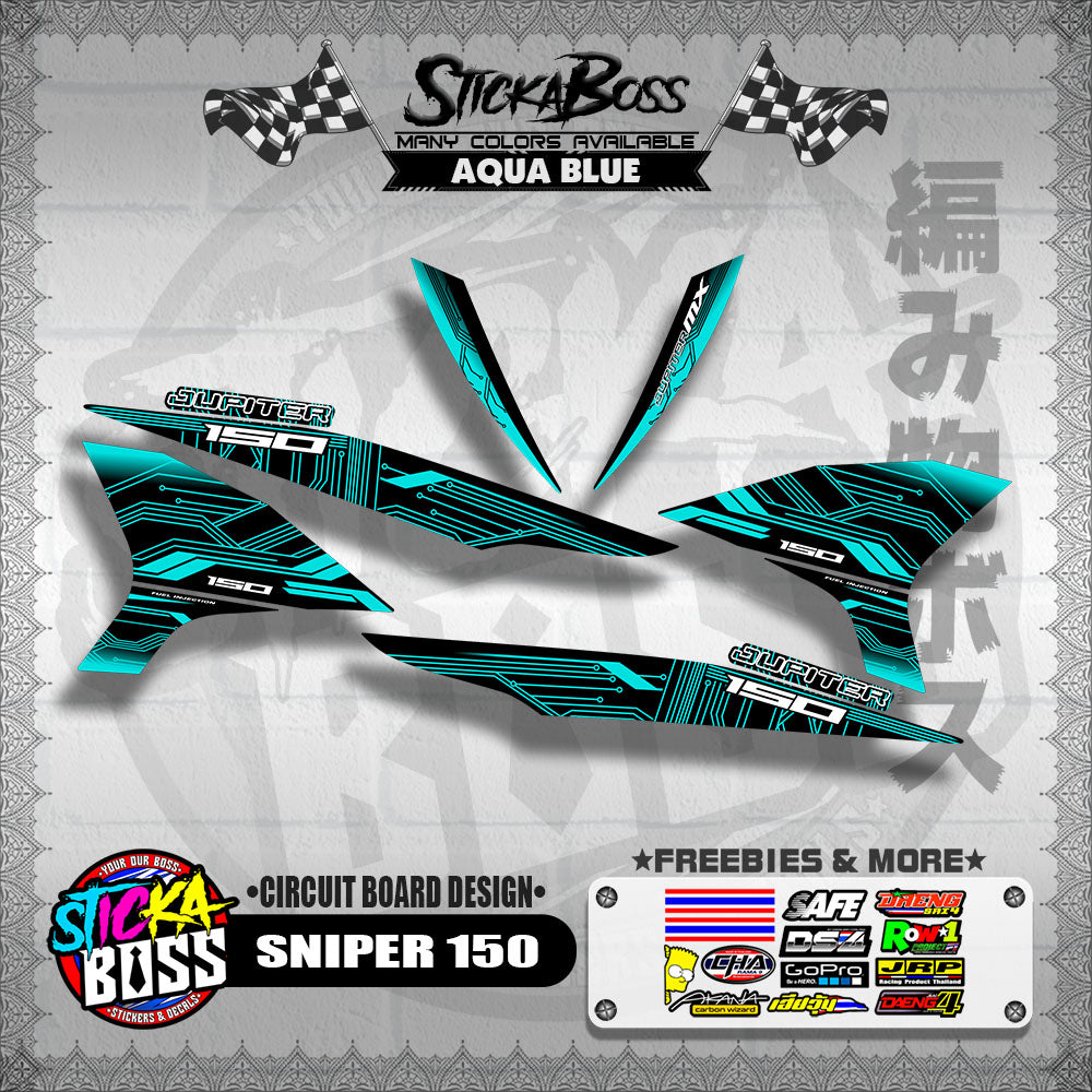 SNIPER 150 DECALS ( CIRCUIT BOARD DESIGN )【WITH FREEBIES】