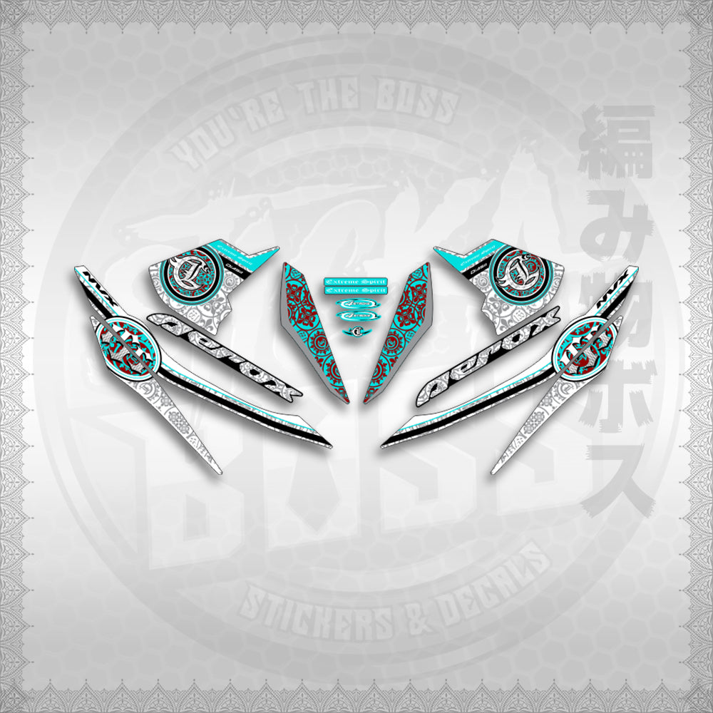 STICKER DECALS for AEROX V1 (AV1EXSPNV) By STICKABOSS (SOFIE LAMINATED WATERPROOF)
