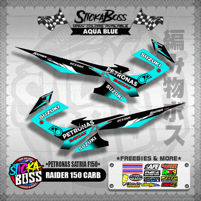 RAIDER 150 CARB DECALS ( PETRONAS SATRIA F150 )【WITH FREEBIES】