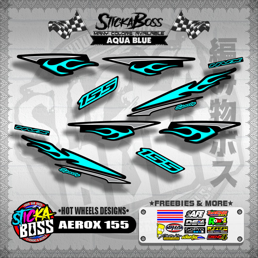 AEROX 155 DECALS ( HOT WHEELS DESIGNS )【WITH FREEBIES】