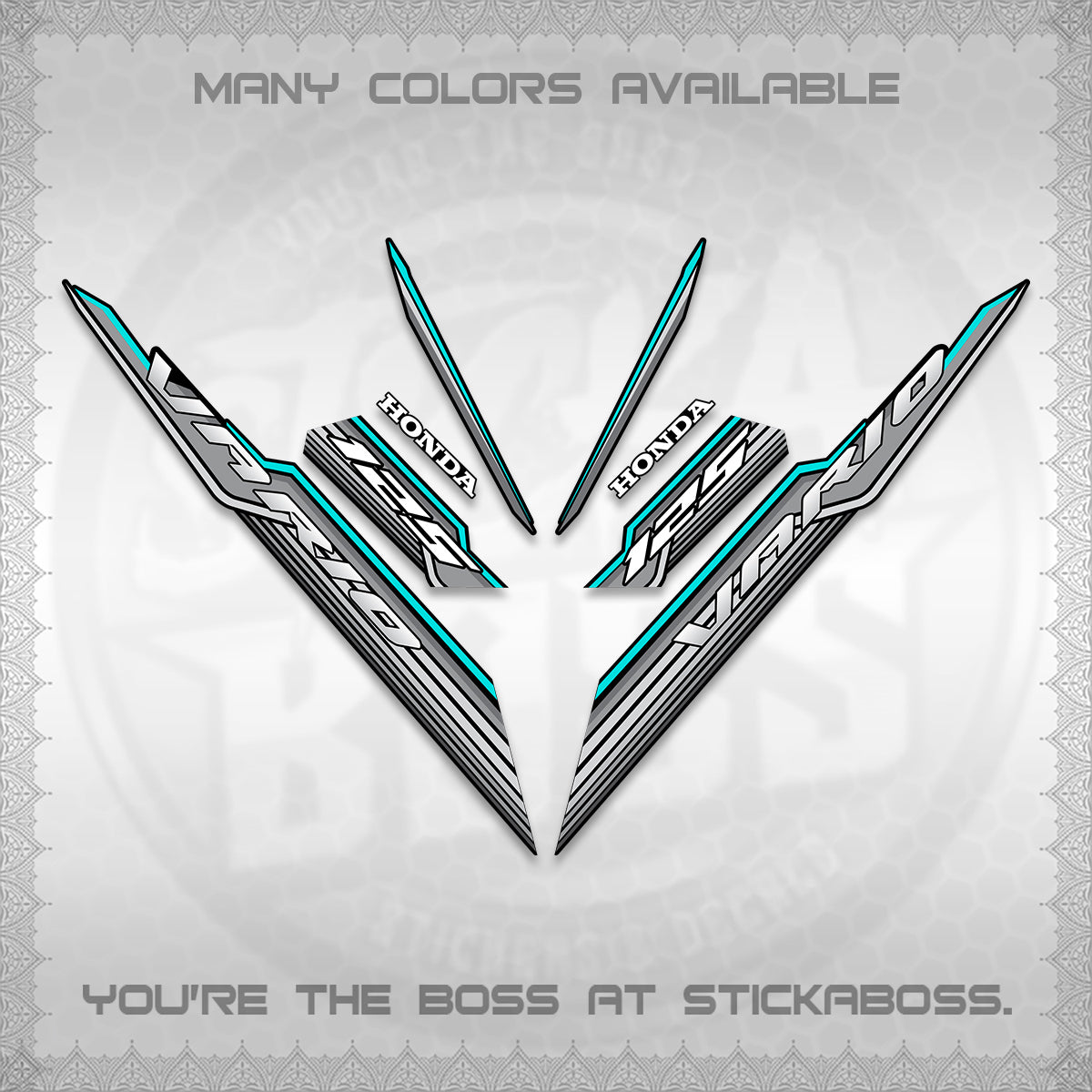 CLICK 125 V3 INDO DECALS (2024 SV 07-A2 STYLE) STICKER KITS By STICKABOSS
