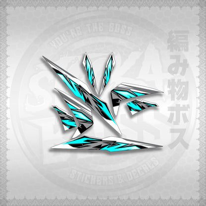 STICKER DECALS for BEAT 110 V2 (BV2INMAFOWHSTMODE) By STICKABOSS (SOFIE LAMINATED WATERPROOF)