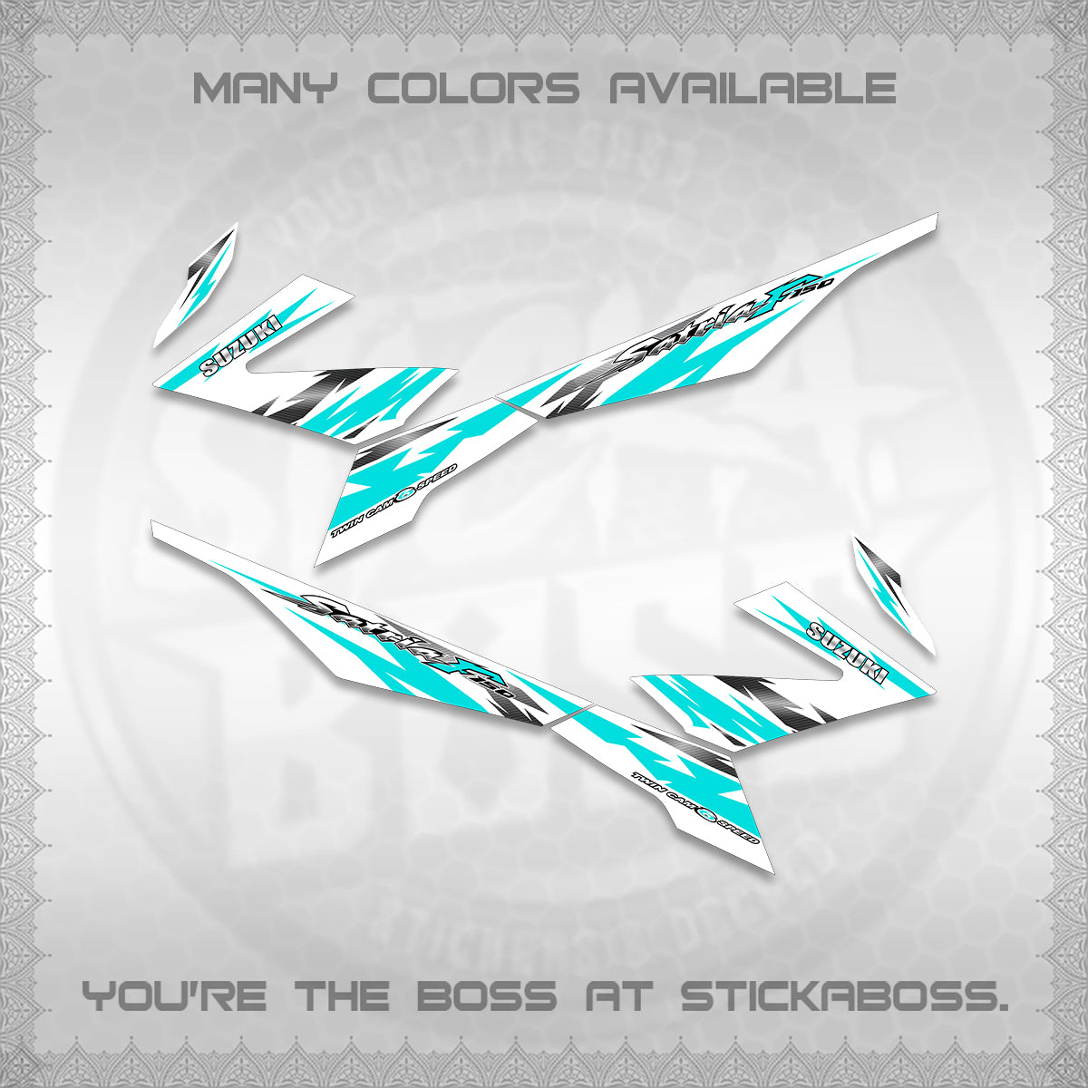 RAIDER 150 FI FOR WHITE SATRIA DECALS (TH CODE 2) STICKER DECALS BY STICKABOSS (Copy) (Copy)