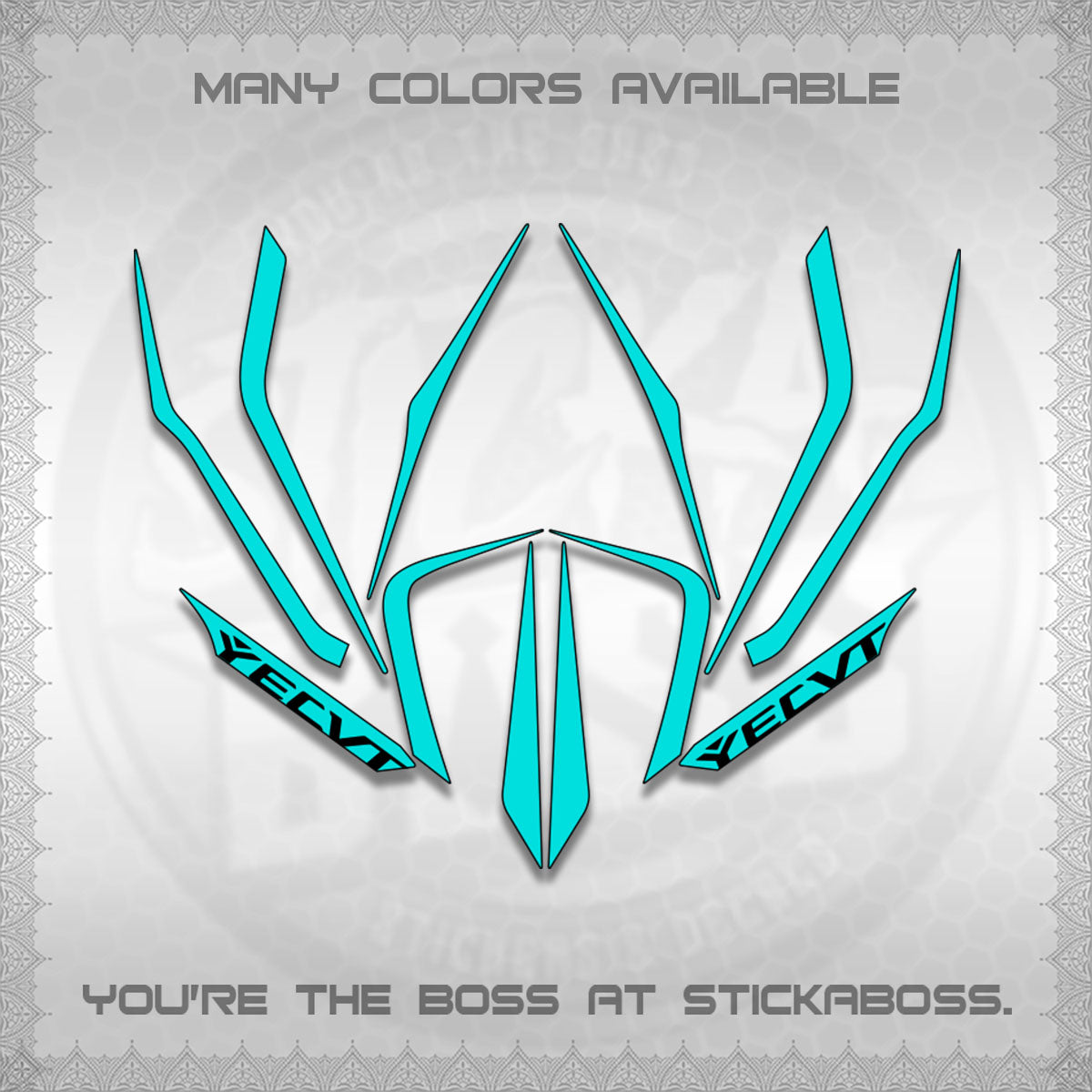 AEROX V3 STRIPING DECALS (TURBO YECVT)STICKER DECALS By STICKABOSS