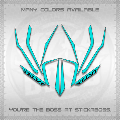 AEROX V3 STRIPING DECALS (TURBO YECVT)STICKER DECALS By STICKABOSS