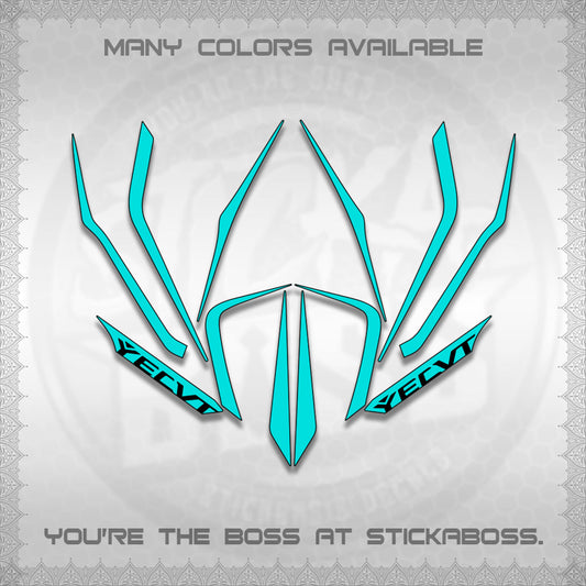 AEROX V3 STRIPING DECALS (TURBO YECVT)STICKER DECALS By STICKABOSS