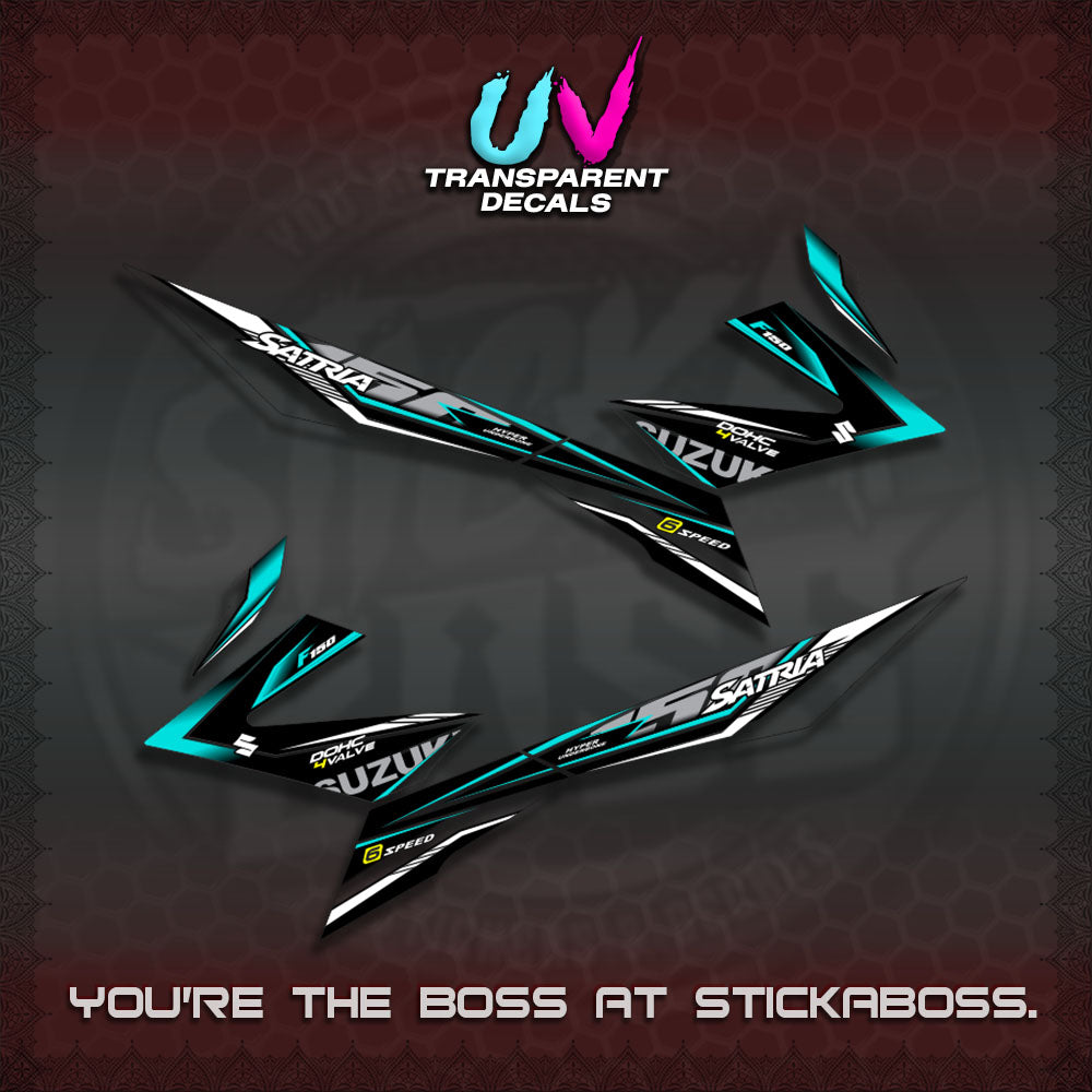 【PREMIUM UV PRINT】TRANSPARENT RAIDER 150 Fi SATRIA DECALS (2026 NTN N10)STICKER By STICKABOSS