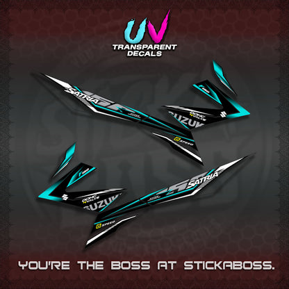 【PREMIUM UV PRINT】TRANSPARENT RAIDER 150 Fi SATRIA DECALS (2026 NTN N10)STICKER By STICKABOSS
