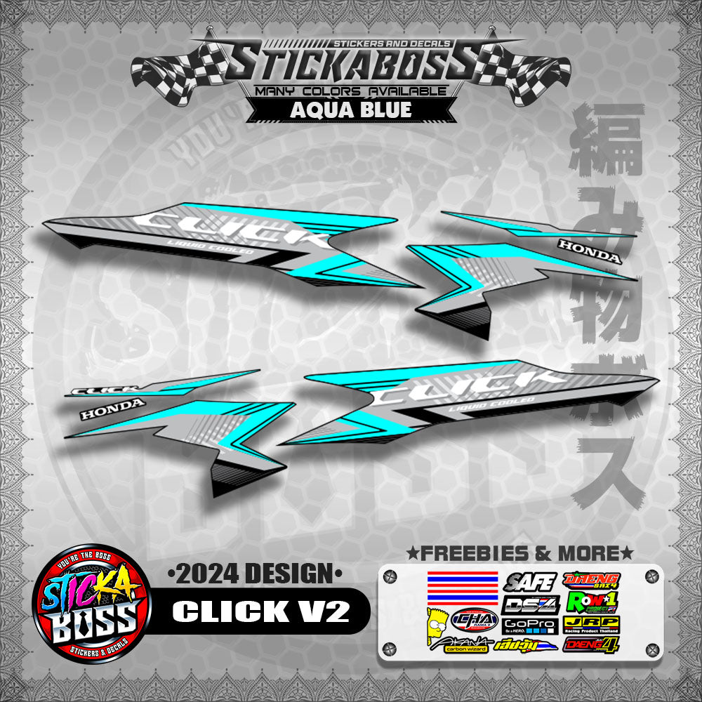 CLICK V2 STOCK DECALS ( 2024 DESIGN )【WITH FREEBIES】