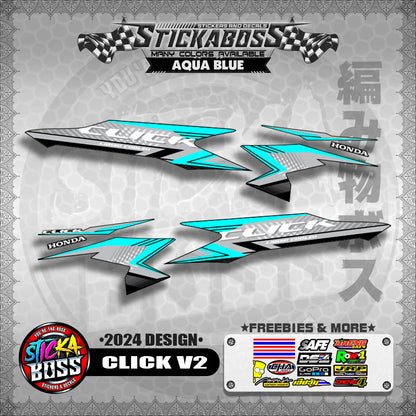 CLICK V2 STOCK DECALS ( 2024 DESIGN )【WITH FREEBIES】