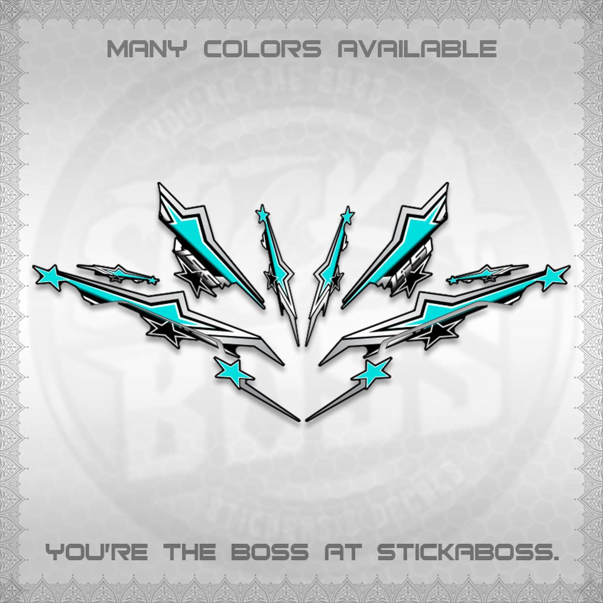 AEROX 155 V3 INDO DECALS (ALPHA TURBO 0004)STICKER DECALS By STICKABOSS