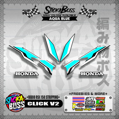 CLICK V2 DECALS ( VARIO RSX 150 STRIPPING )【WITH FREEBIES】