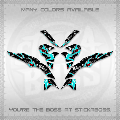 CLICK V3 VARIO DECALS (UNICORN GUNDAM DESIGN) STICKER DECALS By STICKABOSS