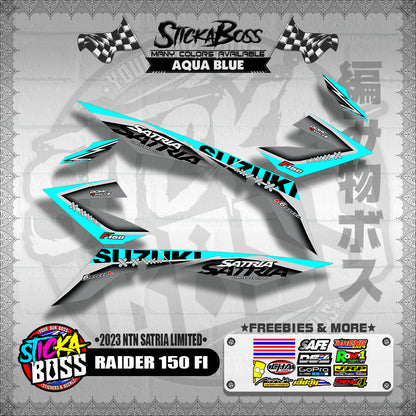 RAIDER 150 FI DECALS ( 2023 NTN SATRIA LIMITED )【WITH FREEBIES】