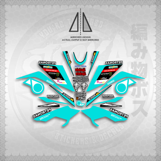 STICKER DECALS for SNIPER 155 MALAYSIAN (S155PEMOSRED) By STICKABOSS (SOFIE LAMINATED WATERPROOF)