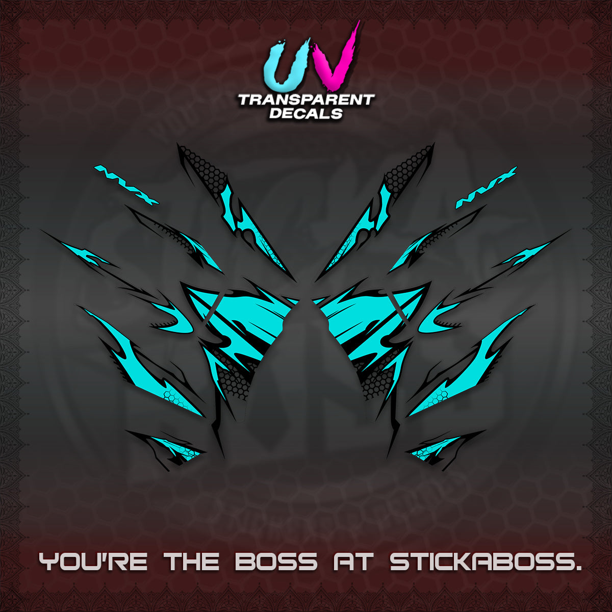 AEROX 155 V2 UV TRANSPARENT (VIETNAM STYLE-1 SPOT) FOR LIGHT COLORED COVER DECALS By STICKABOSS