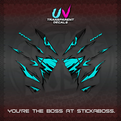 AEROX 155 V2 UV TRANSPARENT (VIETNAM STYLE-1 SPOT) FOR LIGHT COLORED COVER DECALS By STICKABOSS