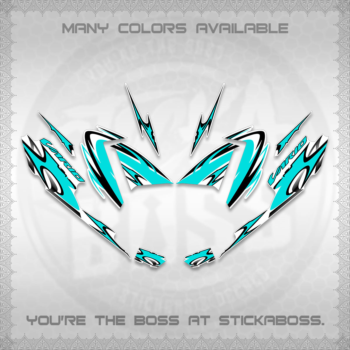 CLICK 125 V4 VARIO STRIPING FOR WHITE DECALS (2026 NEW LED DESIGN) STICKER DECALS By STICKABOSS