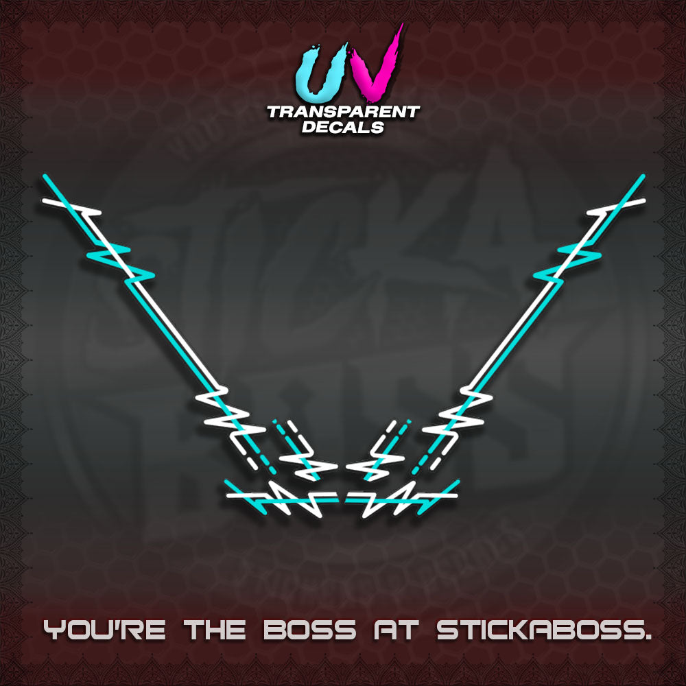 HONDA GIONO UV TRANSPARENT DECALS (PINSTRIPING DESIGN)STICKER DECALS By STICKABOSS