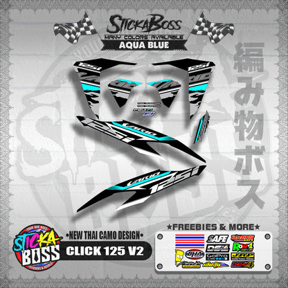 CLICK 125 V2 DECALS ( NEW THAI CAMO DESIGN )【WITH FREEBIES】