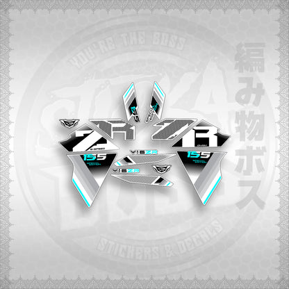 STICKER DECALS for SNIPER 155 (S155Y1SIPHFOWH) By STICKABOSS (SOFIE LAMINATED WATERPROOF)