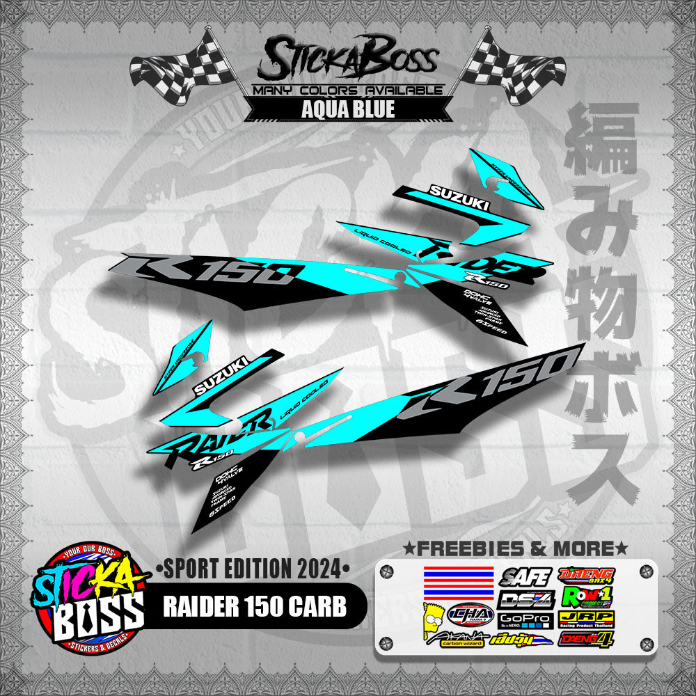 RAIDER 150 CARB DECALS ( SPORT EDITION 2024 )【WITH FREEBIES】