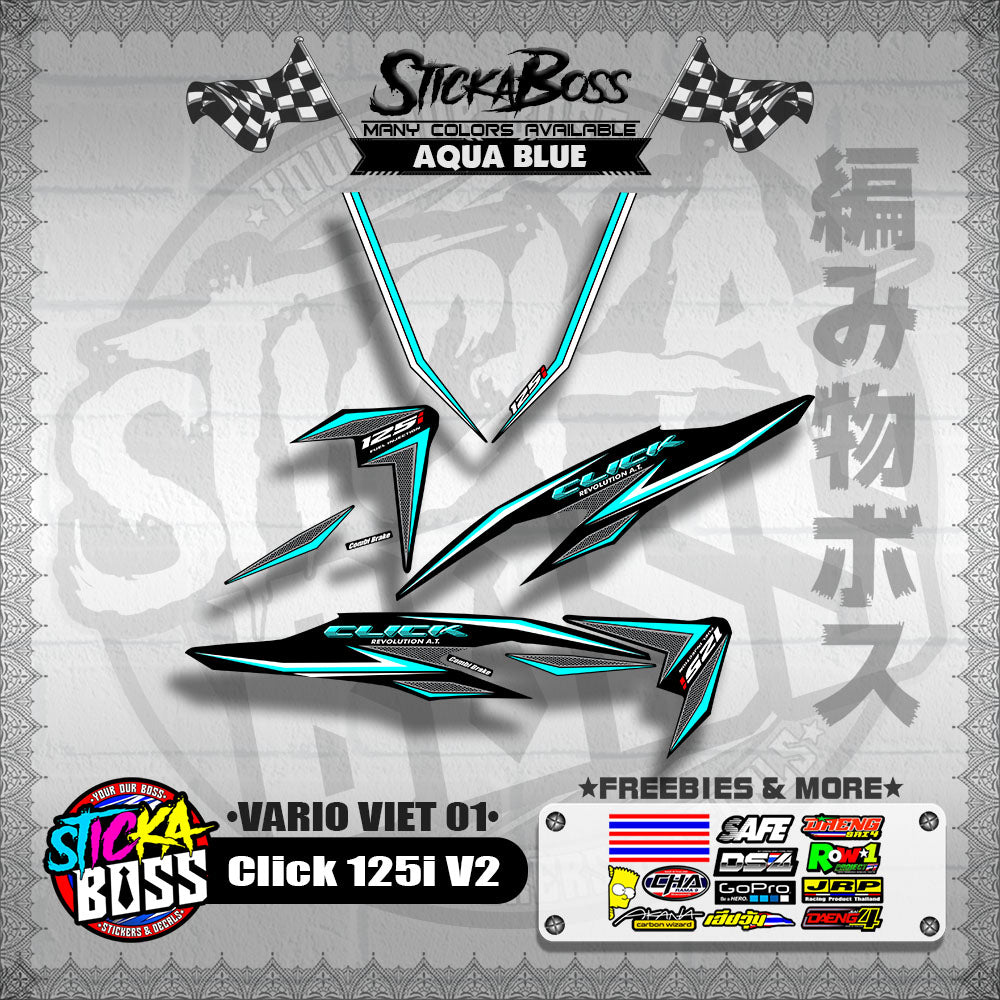 CLICK 125i V2 DECALS ( VARIO VIET 01 )【WITH FREEBIES】