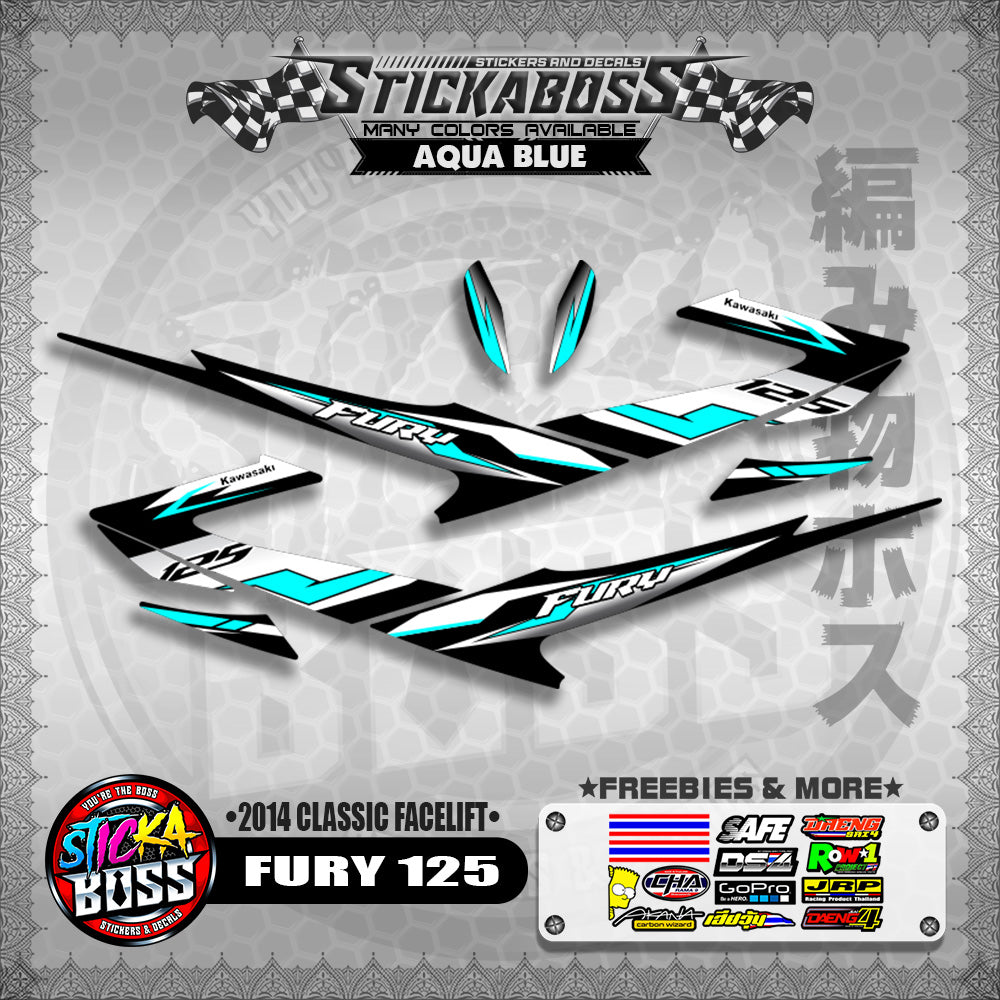 FURY 125 STICKER DECALS ( 2014 CLASSIC FACELIFT )【WITH FREEBIES】